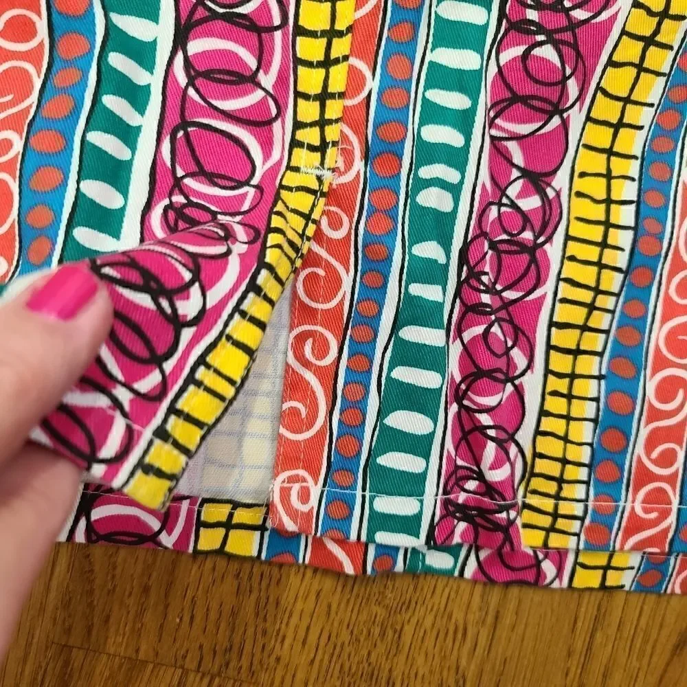 Gitano Denim Skirt if Fun Stripes! 7/8 NWT